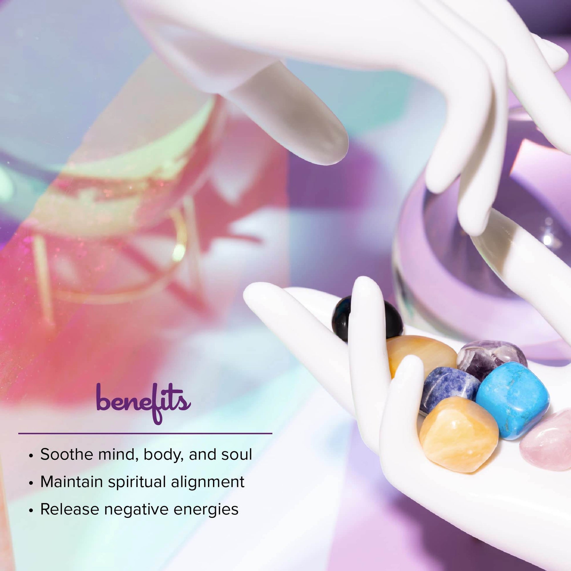 Chakra Stones Healing Crystals Set - Meditation Gifts for Energy Balance & Spiritual Growth - 7 Stones, Including Obsidian, Rose Quartz, Amethyst, & More by Kalan - zenfulharmony.com