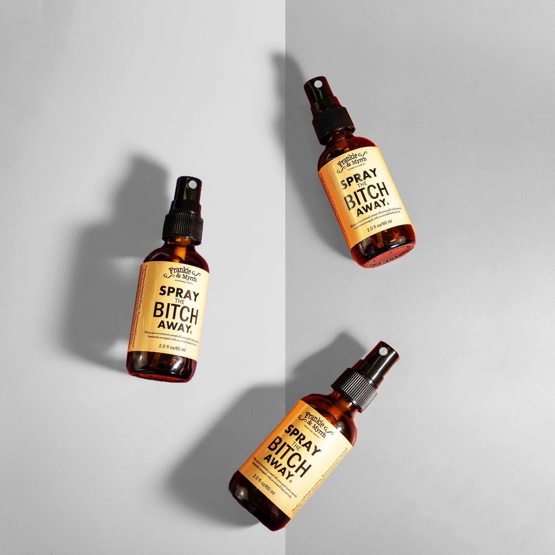 Frankie & Myrrh Spray The B Away | Bergamot, Lavender, Geranium, Frankincense Essential Oil Light Perfume | Aromatherapy for Irritability, Relaxation and Emotional Balance | Room/Linen Spray - zenfulharmony.com
