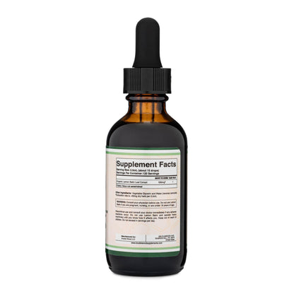 Double Wood Supplements Lemon Balm Tincture - Organic Lemon Balm Drops for Relaxation 590mg - 2FL OZ, 120 Servings (Better Absorbed Than Capsules, Great Addition to Lemon Balm Tea) for Relaxation - zenfulharmony.com