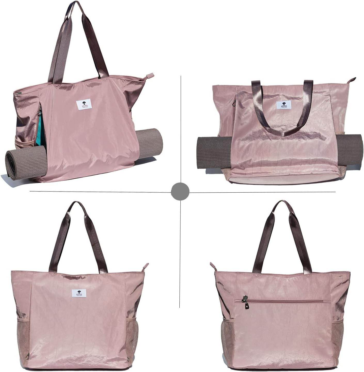 ESVAN Yoga Mat Bag Yoga Tote Carrier Shoulder Bag Carryall Tote for Office,Yoga,Pilates,Travel,Beach and Gym - zenfulharmony.com