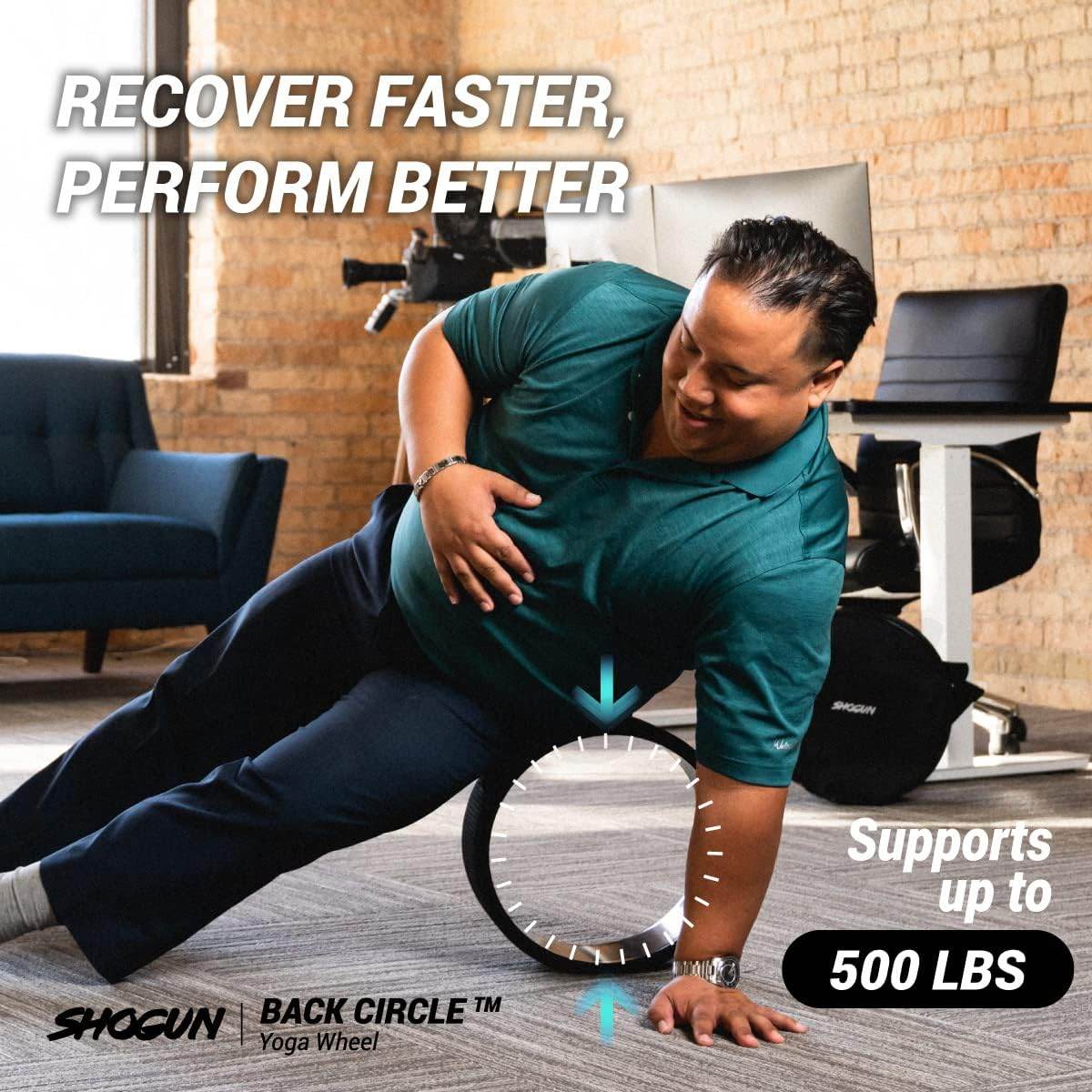 Shogun Yoga Wheel Roller for Back Pain Relief - Back Roller Stretching Device for Spine Stretching, Improved Flexibility & Mobility - zenfulharmony.com