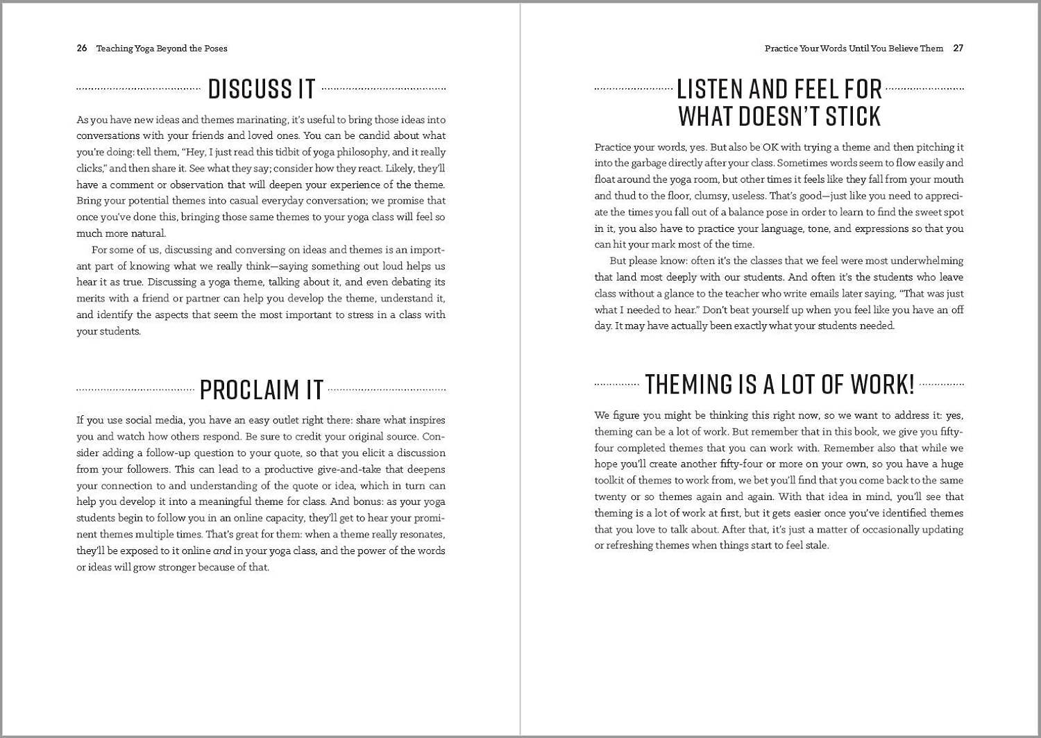 Teaching Yoga Beyond the Poses: A Practical Workbook for Integrating Themes, Ideas, and Inspiration into Your Class - zenfulharmony.com