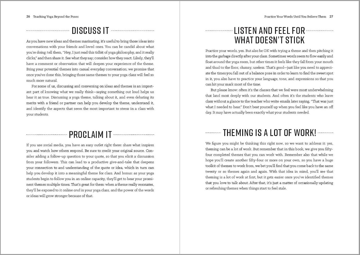 Teaching Yoga Beyond the Poses: A Practical Workbook for Integrating Themes, Ideas, and Inspiration into Your Class - zenfulharmony.com
