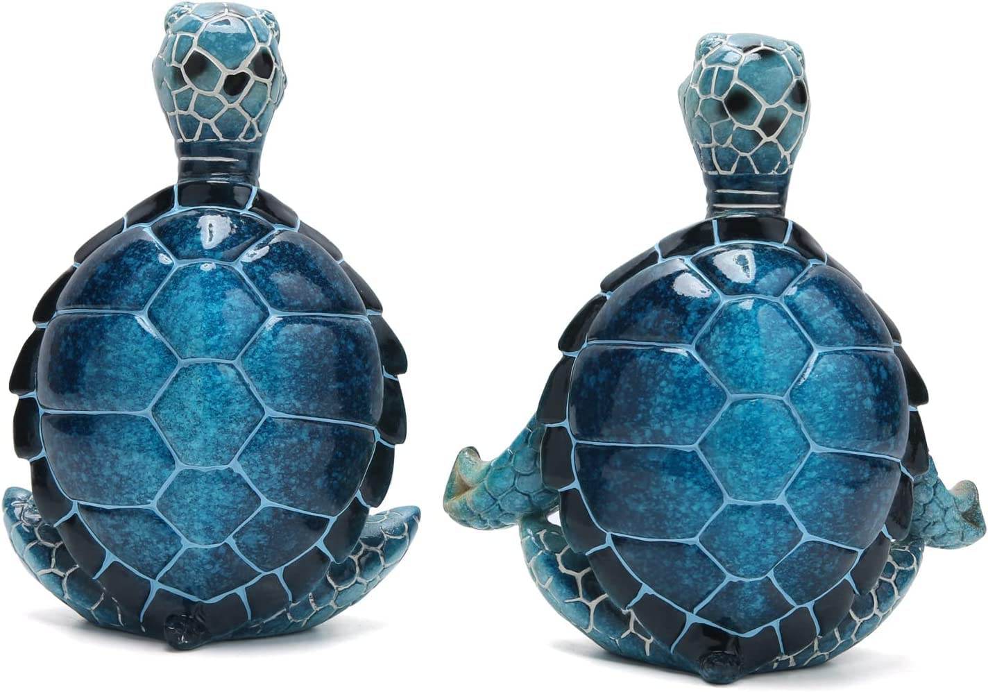 2Pcs Sea Turtle Meditating Yoga Statues Beach Room Decor Yoga Sea Turtle Figurine Resin Zen Turtle Spiritual Spring Garden Turtle Crafts Turtle Figurine for Home Office Bedroom Unique Beachy Decor - zenfulharmony.com