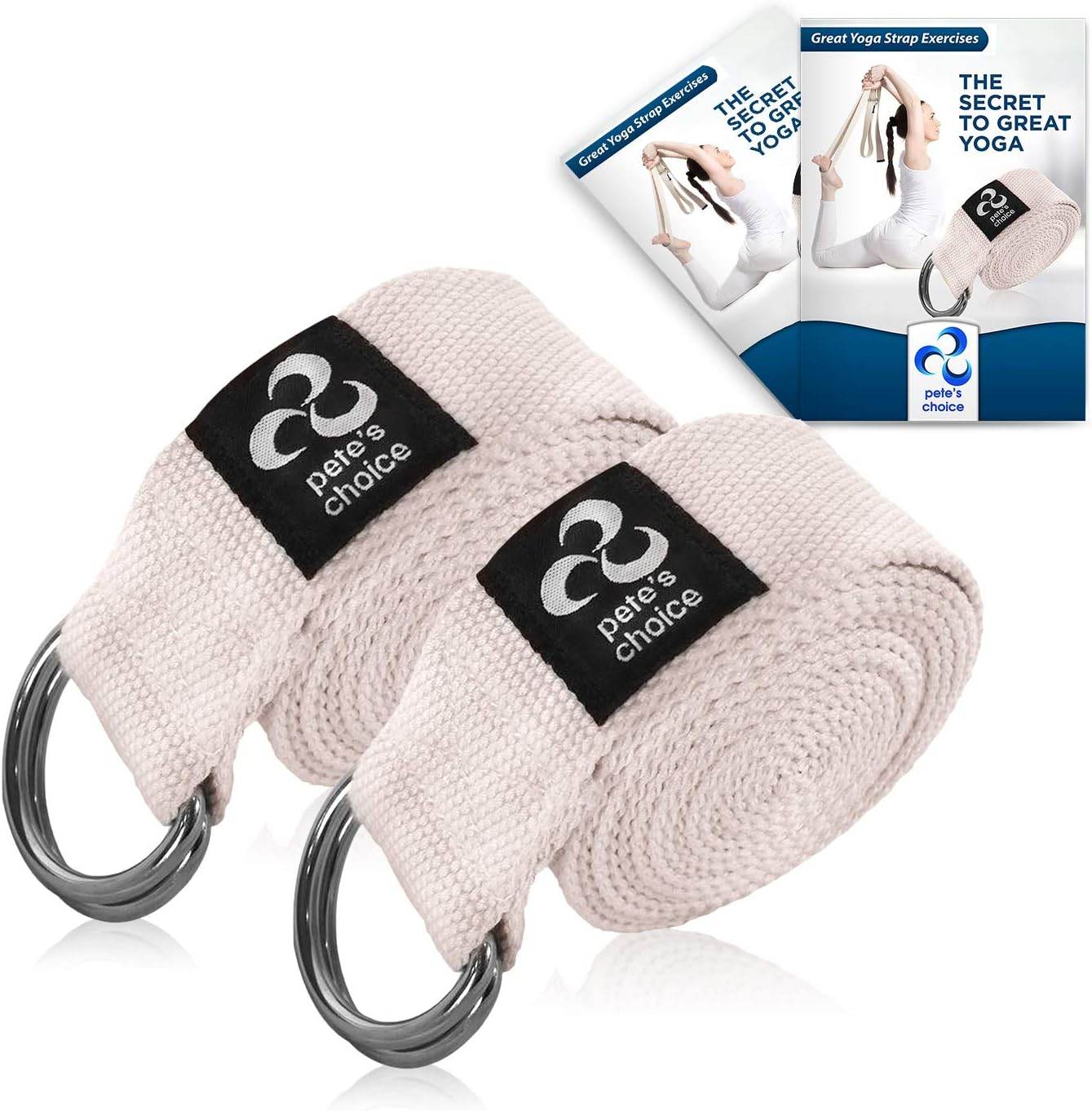 2-PACK or 5-PACK Yoga Exercise Adjustable Straps 8Ft | BONUS eBook | with Durable D-Ring For Pilates & Gym Workouts | Hold Poses, Stretch, Improve Flexibility & Maintain Balance - zenfulharmony.com
