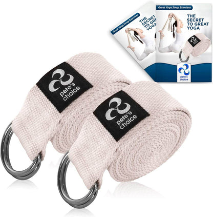 2-PACK or 5-PACK Yoga Exercise Adjustable Straps 8Ft | BONUS eBook | with Durable D-Ring For Pilates & Gym Workouts | Hold Poses, Stretch, Improve Flexibility & Maintain Balance - zenfulharmony.com