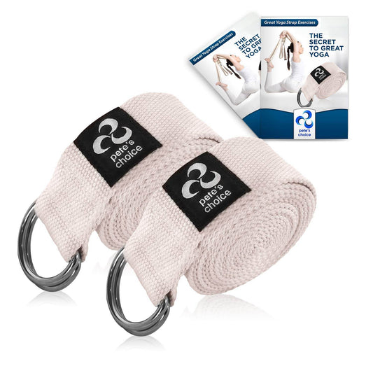 2 PACK Yoga Exercise Adjustable Straps 8Ft | BONUS eBook | with Durable D-Ring For Pilates & Gym Workouts | Hold Poses, Stretch, Improve Flexibility & Maintain Balance - zenfulharmony.com