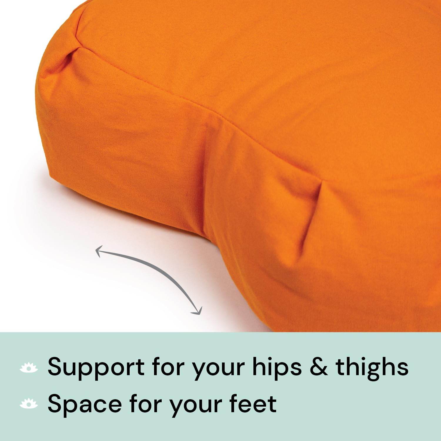 Waterglider International Meditation Cushion (Desert Sunset) Crescent, Buckwheat Husk Filled, Floor Pillow or Cushions, Yoga Seat, Zafu, Made in The USA - zenfulharmony.com