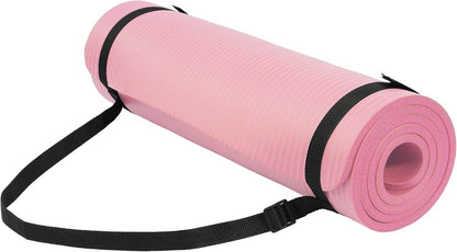 Yoga Mat, 1/2-Inch Extra Thick High Density Exercise Mat, Anti-Tear Exercise Yoga Mat with Carrying Strap, Suitable for Various Yoga Exercises - zenfulharmony.com