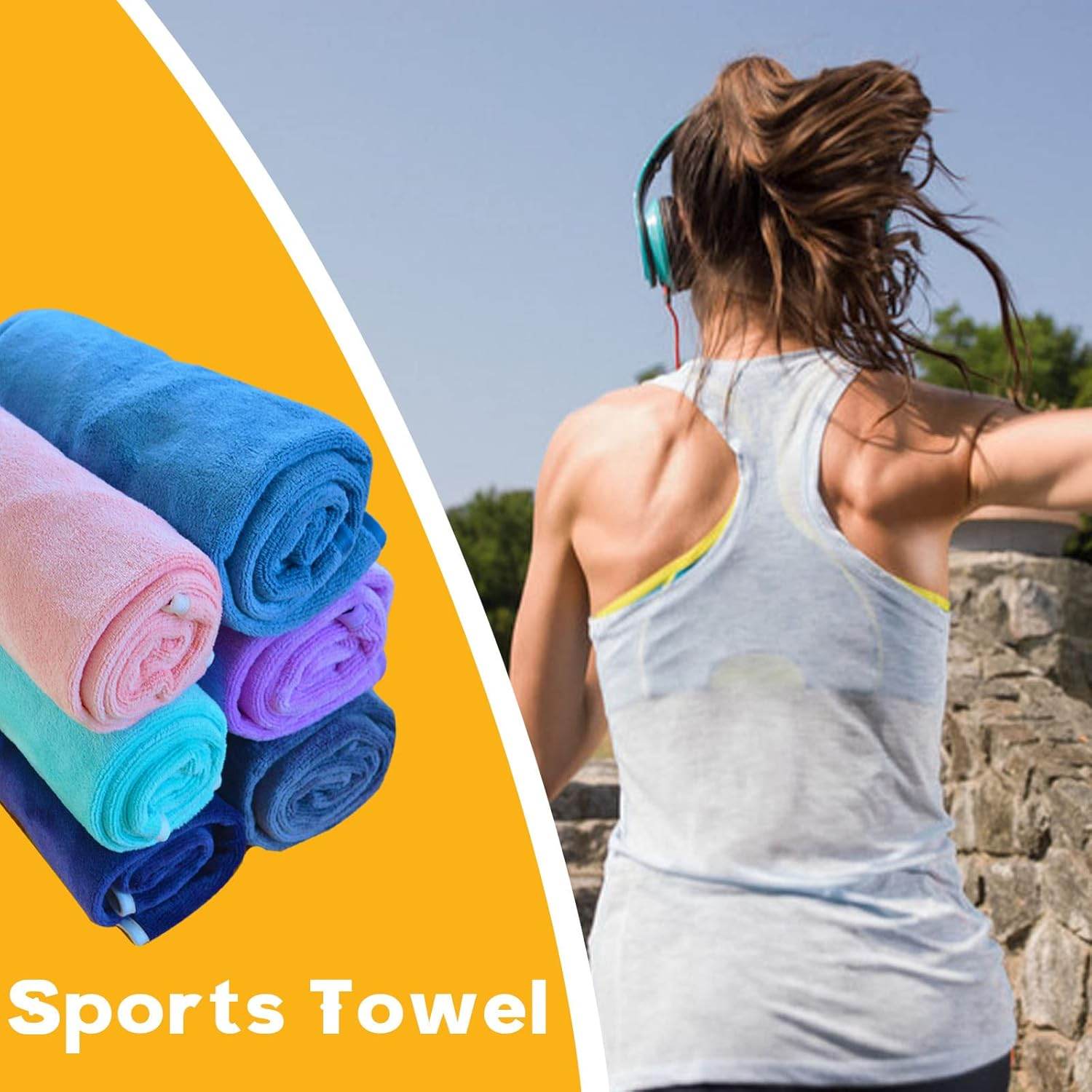 Microfiber Gym Towels Bigger Size Super Soft for Exercise Fitness, Sports, Workout, 380-GSM 15-Inch x 31-Inch Quick-Drying Towels (3 Pack, Grey+Blue+Purple) - zenfulharmony.com