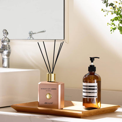 Airkeep Reed Diffuser Set -10.15 oz(300ml) Moroccan Amber Fragrance Diffuser, Luxury Aromatherapy Reed Diffuser, Scented Oil Diffuser with Reed Sticks for Home&Office Decor, Fragrance and Gifts - zenfulharmony.com