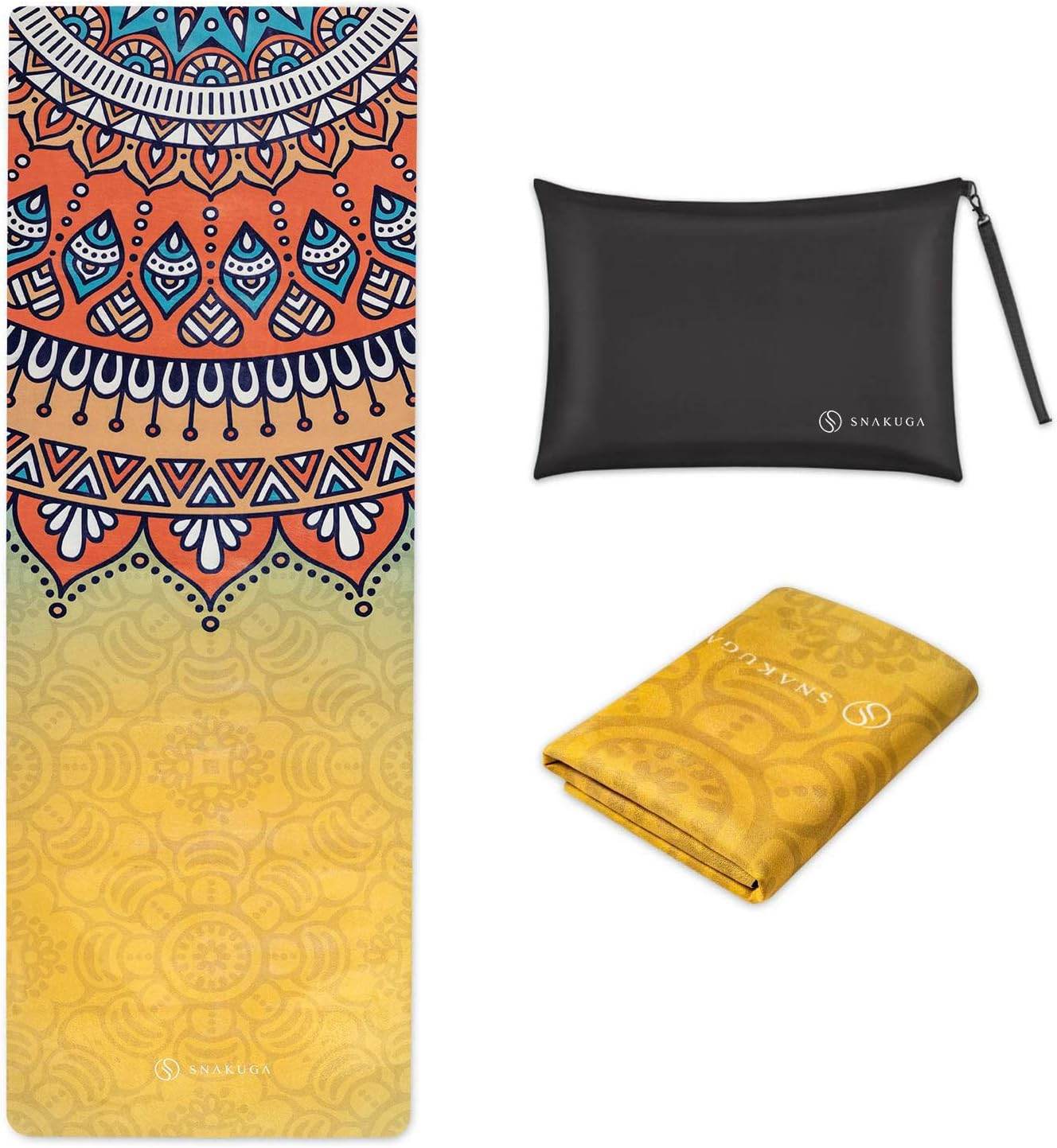 Travel Yoga Mat, Non Slip Exercise Suede Mat with Carry Bag, All-Purpose Fitness Mat with High Density Anti-Tear Surface for Women, Ideal for Pilates Workout (72'' x 26'' x 1.5mm Thick) - zenfulharmony.com