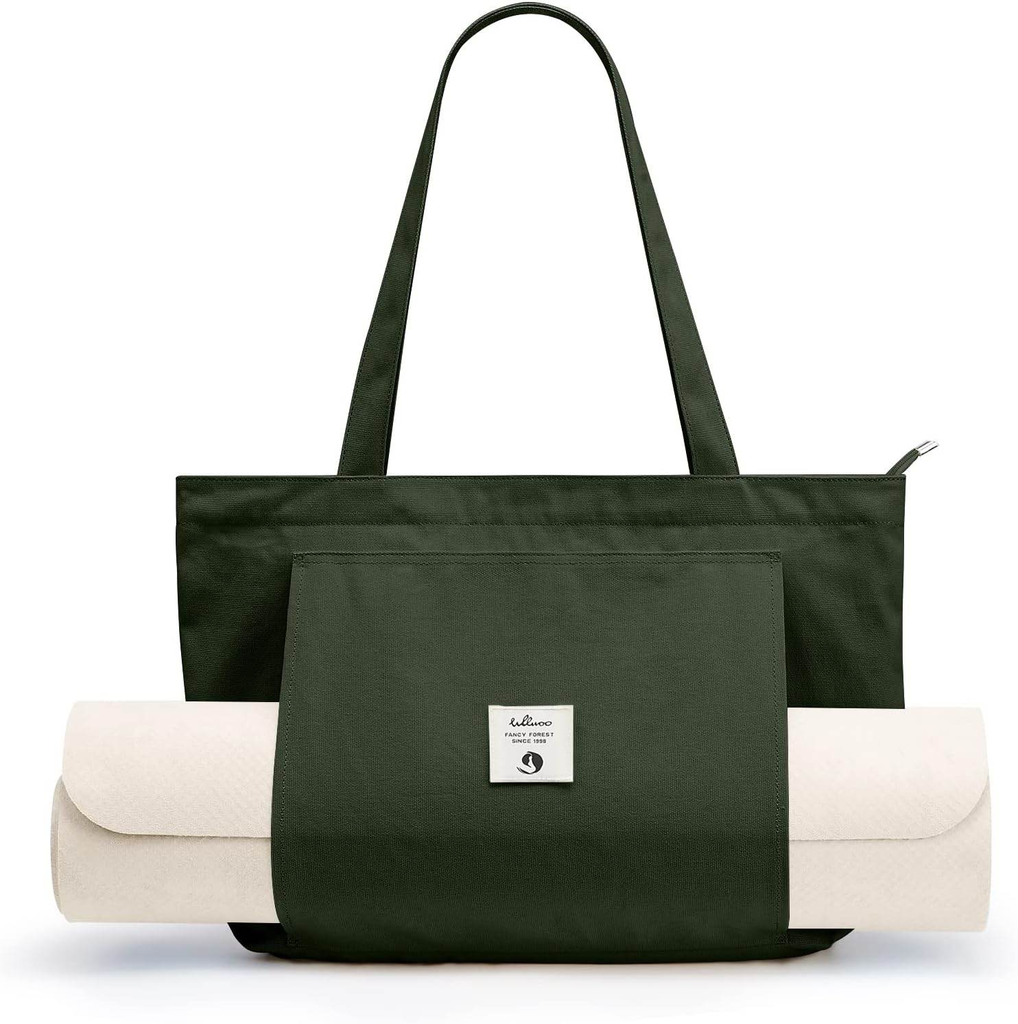WLLWOO WLLWOO Yoga Bags for Women with Yoga Mats Bags Carrier Carryall Canvas Tote for Pilates Shoulder for Travel Office Beach Workout - zenfulharmony.com