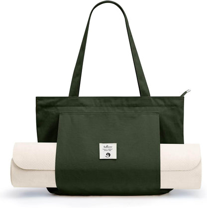 WLLWOO WLLWOO Yoga Bags for Women with Yoga Mats Bags Carrier Carryall Canvas Tote for Pilates Shoulder for Travel Office Beach Workout - zenfulharmony.com