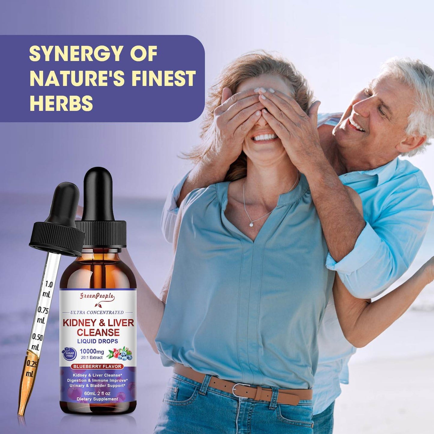 GREENPEOPLE Kidney Cleanse Detox & Repair Drops - 10,000 mg Cranberry 20:1 Extract & 2,500 mg Chanca Piedra for Urinary Tract & Kidney - 27-in-1 Vegan Kidney Support Supplement - Vegan Non-GMO - zenfulharmony.com