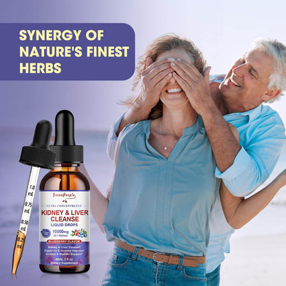 GREENPEOPLE Kidney Cleanse Detox & Repair Drops - 10,000 mg Cranberry 20:1 Extract & 2,500 mg Chanca Piedra for Urinary Tract & Kidney - 27-in-1 Vegan Kidney Support Supplement - Vegan Non-GMO - zenfulharmony.com