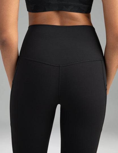 Colorfulkoala Women's High Waisted Tummy Control Workout Leggings 7/8 Length Yoga Pants with Pockets (M, Black) - zenfulharmony.com