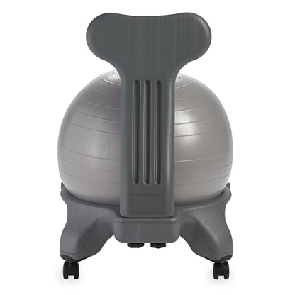 Gaiam Classic Balance Ball Chair – Exercise Stability Yoga Ball Premium Ergonomic Chair for Home and Office, Cool Grey, 24-25" Sitting Height - zenfulharmony.com