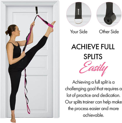 10-Loop Yoga Strap with Door Anchor – Stretch Strap for Flexibility, Deep Stretching, and Improved Balance – Perfect Yoga Accessory for All Fitness Levels - zenfulharmony.com