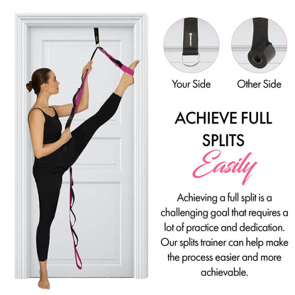 Yoga Stretching Strap with 10 Loops and Door Anchor - Stretch Straps with Loops for Flexibility - Perfect Yoga Strap for Stretching and Balance - Yoga Essentials for Home - zenfulharmony.com