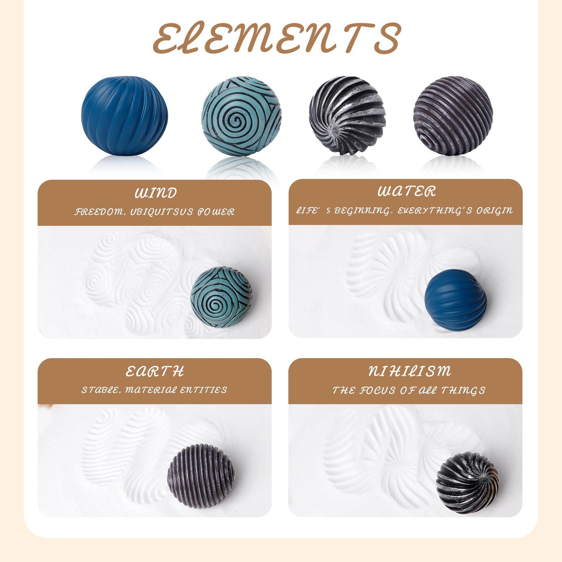KERIDAZPLY Zen Garden Kit for Desk - DIY Sand Garden with Balls, Japanese Mini Zen Decor, Sand Tray Therapy Kit, Office Desktop Accessories - zenfulharmony.com