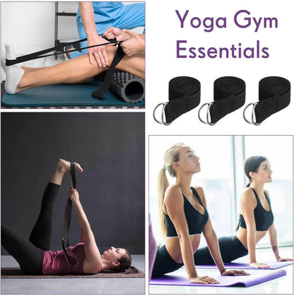 Jerify 10 Pcs Yoga Strap for Stretching Bulk 6ft Exercise Stretch Band with Metal D Ring Adjustable Pilates Non Elastic Yoga Stretch Belt for Women Men Physical Fitness Gym Workout Dance - zenfulharmony.com