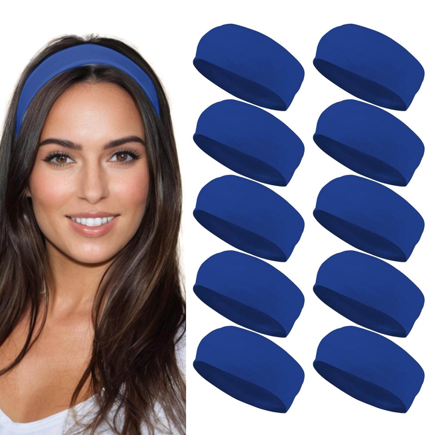 Styla Hair Headbands for Women Stretch Fashion Headbands 10 Pack Non-Slip Head Wraps Great for Spa, Sports, Yoga, Pilates, Running, Gym Headband, Workouts (Variety) - zenfulharmony.com