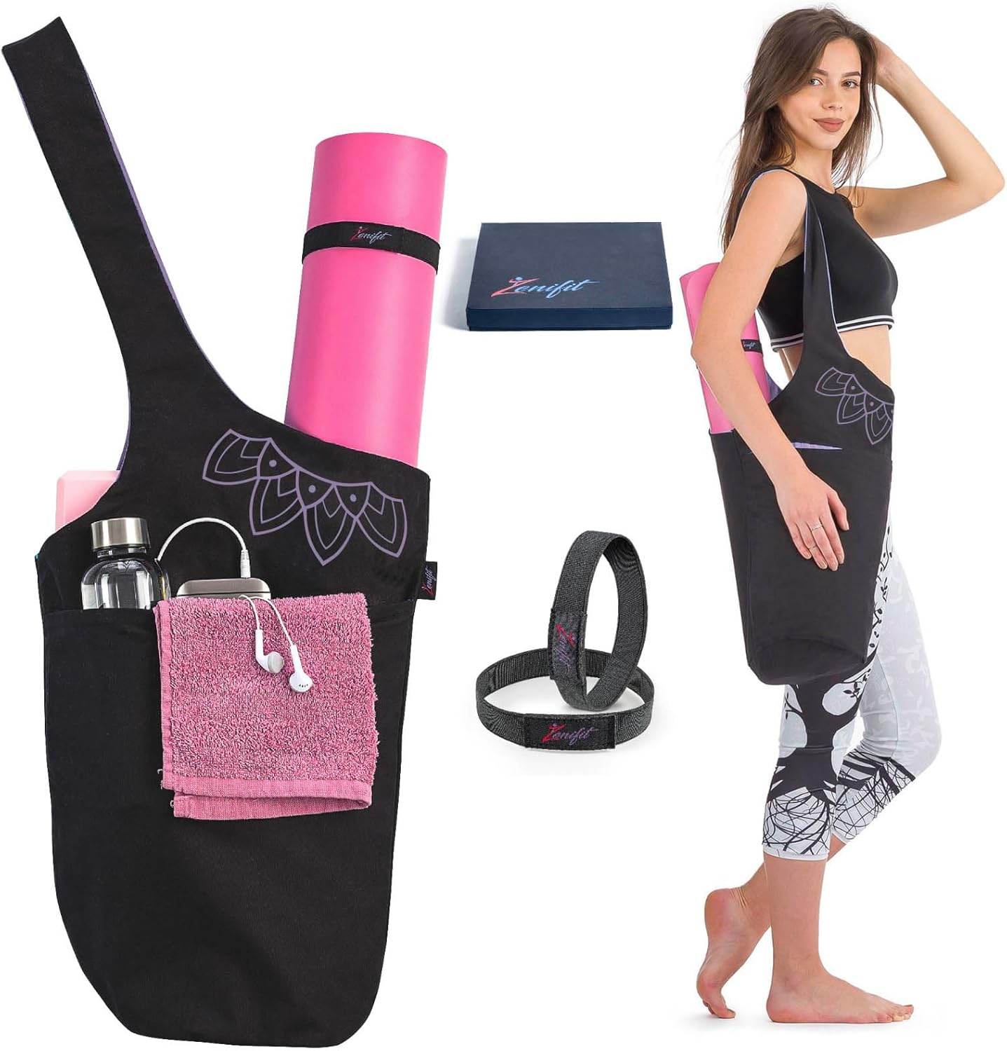 Yoga Mat Bag – Versatile Yoga Bag with Mat Straps & Storage Pockets, Holds Yoga & Pilates Mats, Lightweight & Durable - zenfulharmony.com