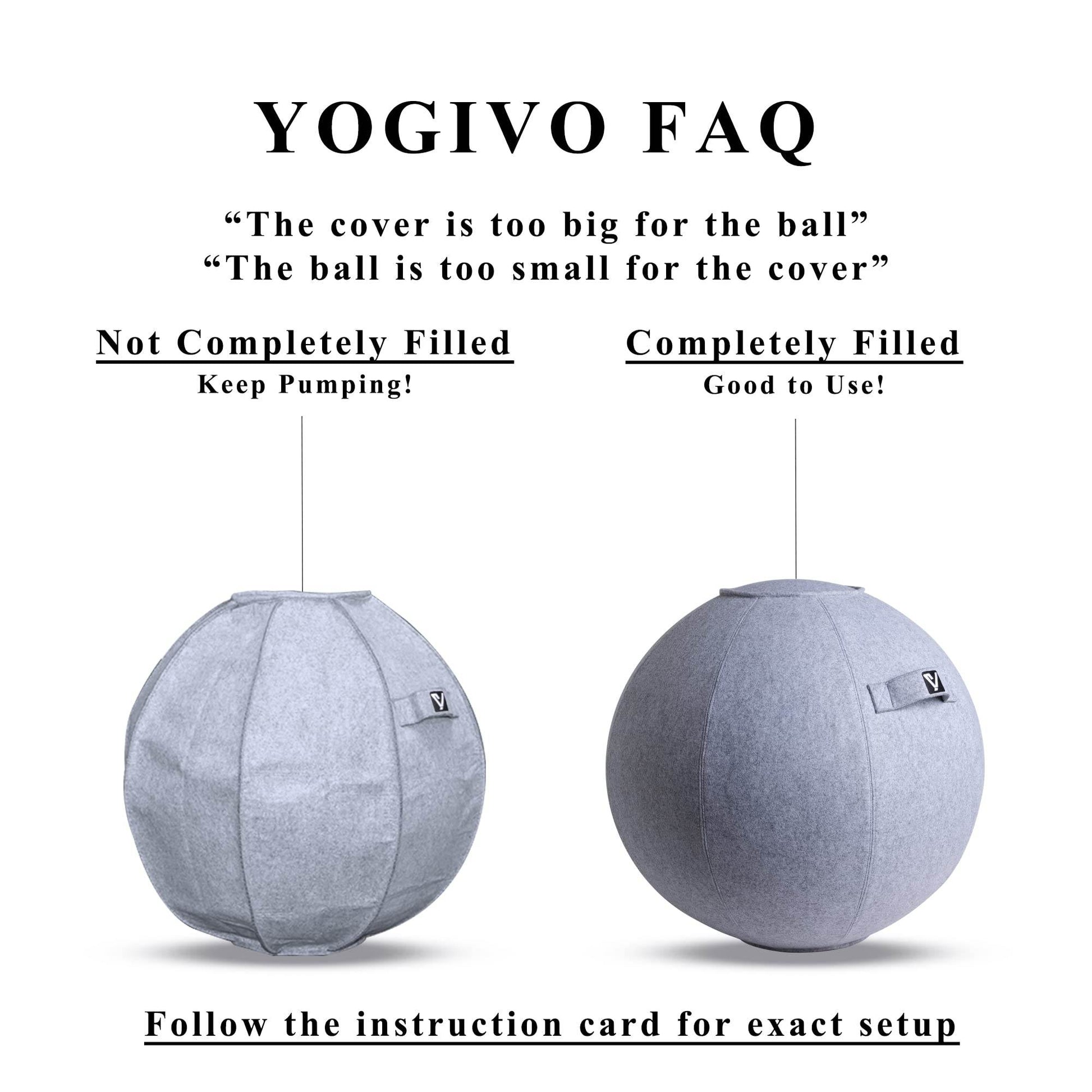 YOGIVO Sitting Ball Chair, Yoga Ball Chair Exercise Ball Chair for Home Office Desk, Stability Ball for Fitness & Pilates, Ergonomic Balance Ball Seat with Cover and Pump - zenfulharmony.com