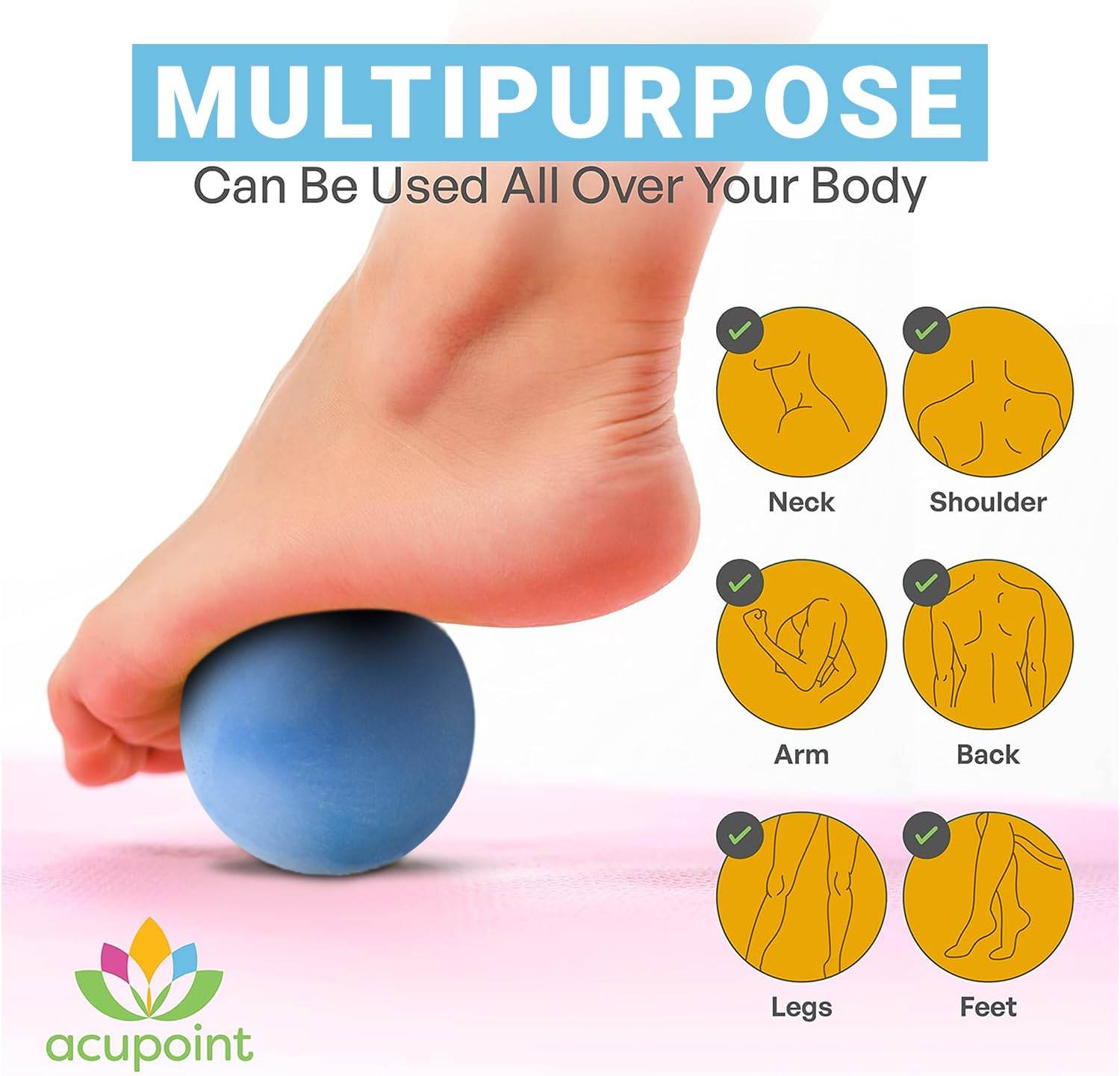 Acupoint Physical Massage Therapy Ball Set - Ideal for Yoga, Deep Tissue Massage, Trigger Point Therapy and Myofascial Release Physical Therapy Equipment - zenfulharmony.com