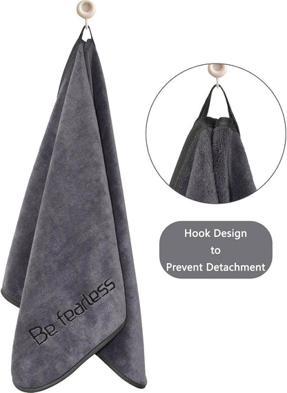 Microfiber Gym Towels Bigger Size Super Soft for Exercise Fitness, Sports, Workout, 380-GSM 15-Inch x 31-Inch Quick-Drying Towels (3 Pack, Grey+Blue+Purple) - zenfulharmony.com
