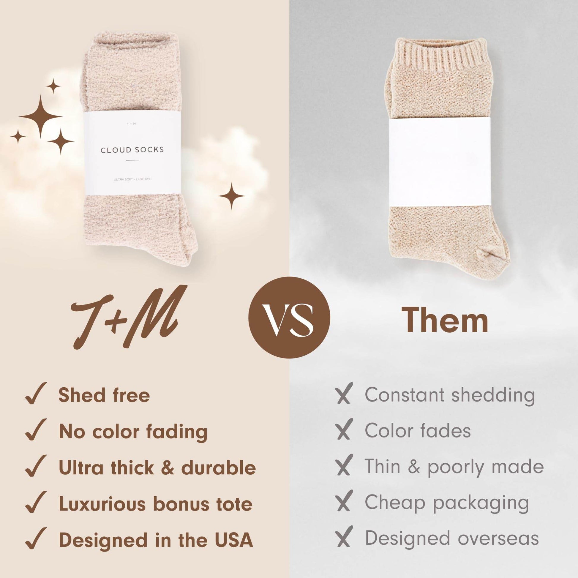 Cozy Sock For Women | Fuzzy Ultra-Luxe Cloud Sock Gifts For Women & Men | Warm & Cozy Fuzzy Unisex Sleep Socks | Super Soft Luxurious Fabric With Bonus Travel Tote, (Stone, 1 Pair) - zenfulharmony.com