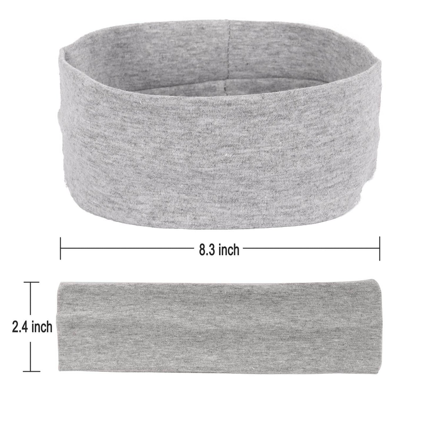 MapofBeauty 3 Pack Yoga Headbands Stretchy Cotton Head Band Hairwarp Sports Running Exercise Gym (Solid Color) - zenfulharmony.com