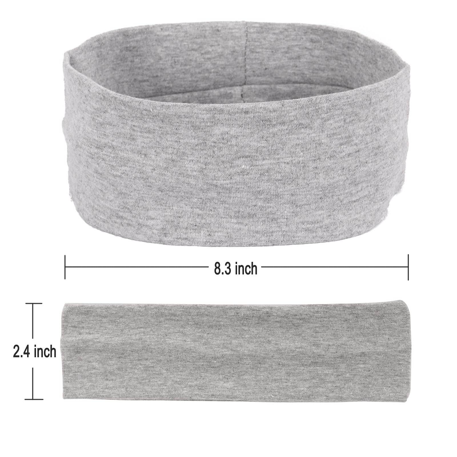 MapofBeauty 3 Pack Yoga Headbands Stretchy Cotton Head Band Hairwarp Sports Running Exercise Gym (Solid Color) - zenfulharmony.com