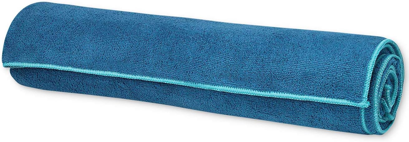 Gaiam Yoga Towel - Mat Sized Active Dry Non Slip Moisture Wicking Sweat Absorbent Microfiber Hot Yoga Towel for Women & Men | Stay-Put Corner Pockets (70" Long x 26" Wide) - zenfulharmony.com