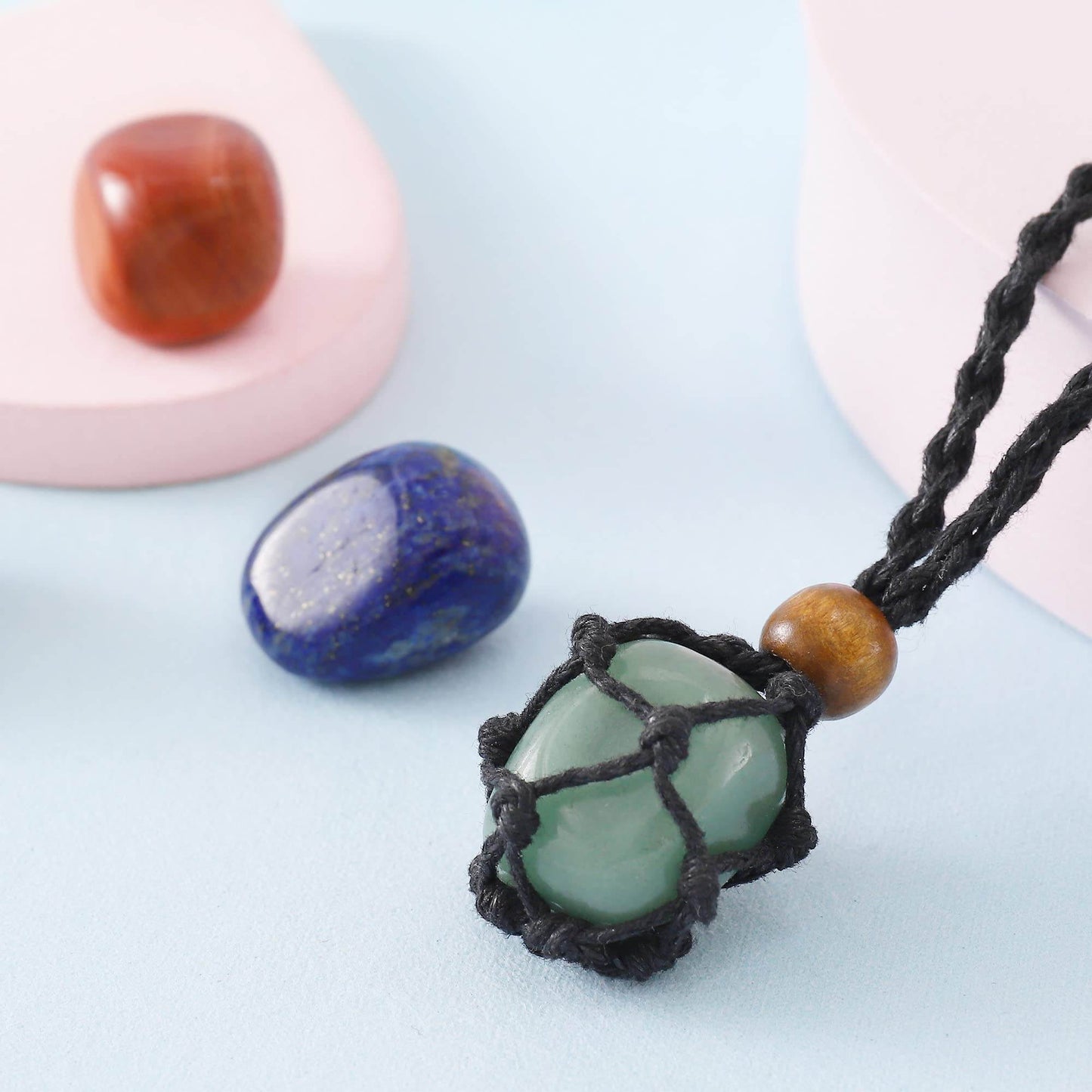 7 Chakra Healing Crystal Necklace Set - Boho Handmade Cord Cage and Hippie Energy Pendant Holder Real Crystal and Healing Stone Jewelry Spiritual Gift for Women Teen Christmas Gifts - zenfulharmony.com