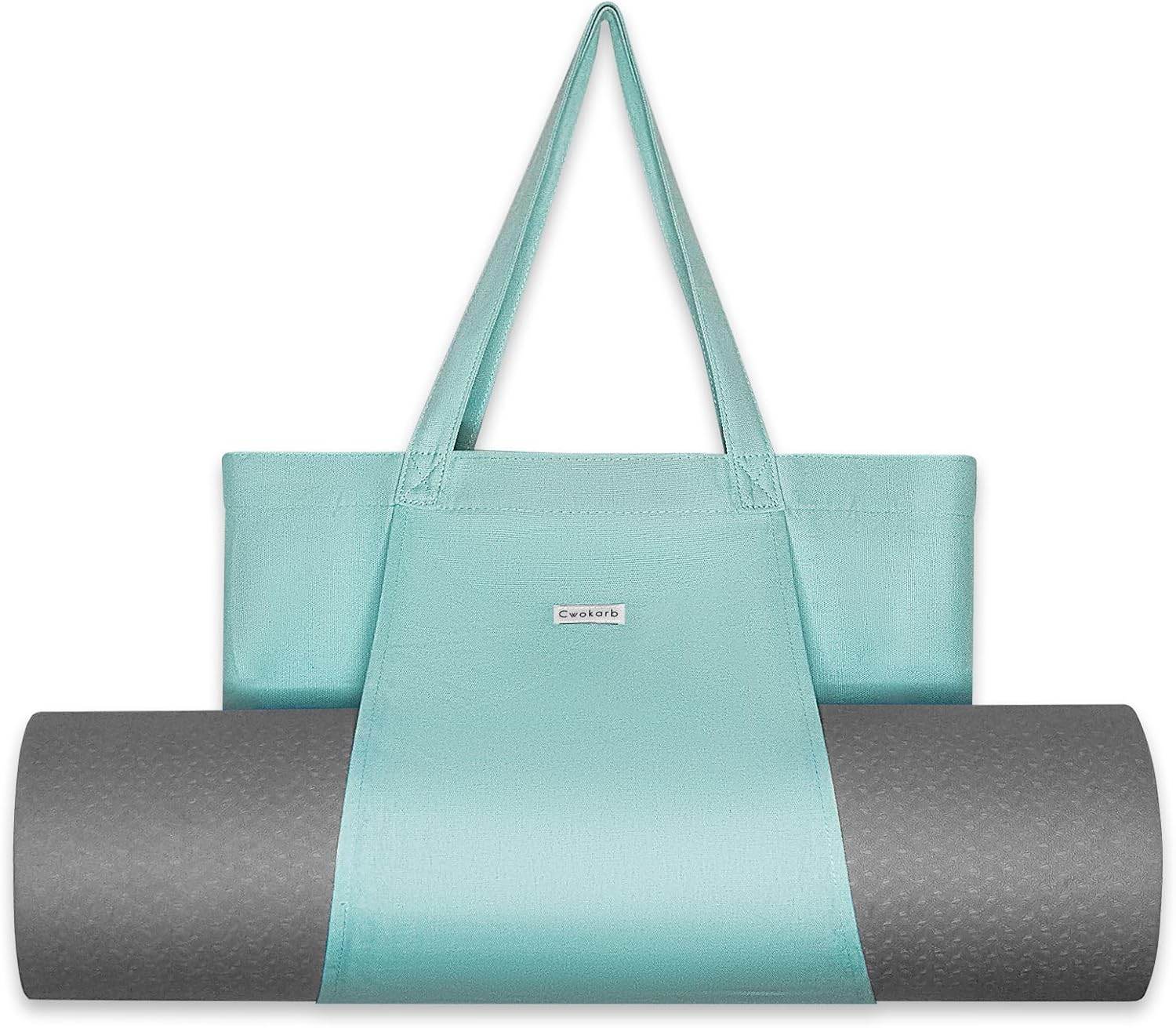 Women Yoga Mat Bag Canvas Tote For, Yoga Bags And Carriers Fits All Your Stuff, Pilates, Travel Office Beach Workout - zenfulharmony.com