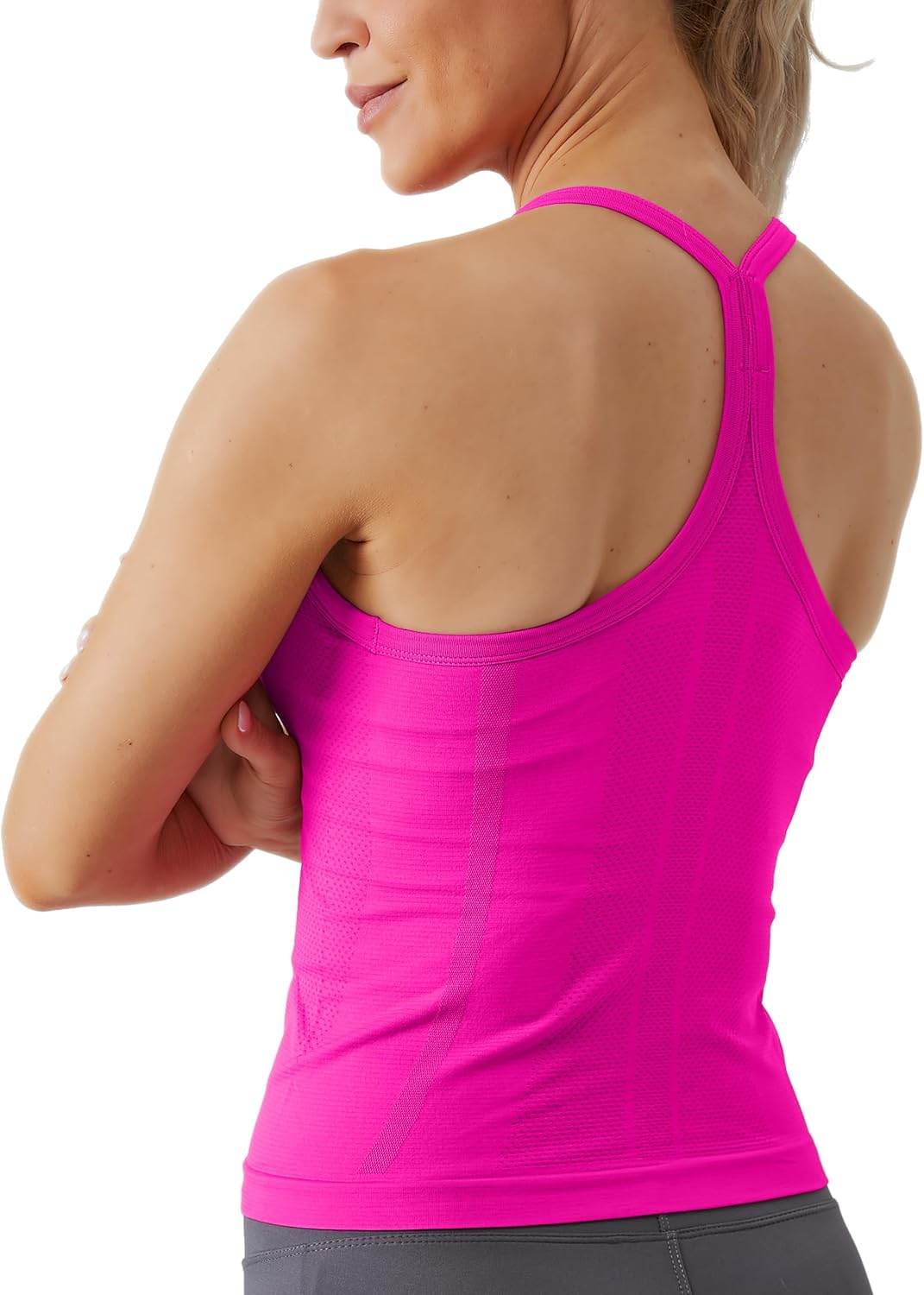 MathCat Workout Tank Tops for Women with Built in Bra, Sleeveless Gym Tops Seamless Racerback Athletic Yoga Shirts - zenfulharmony.com