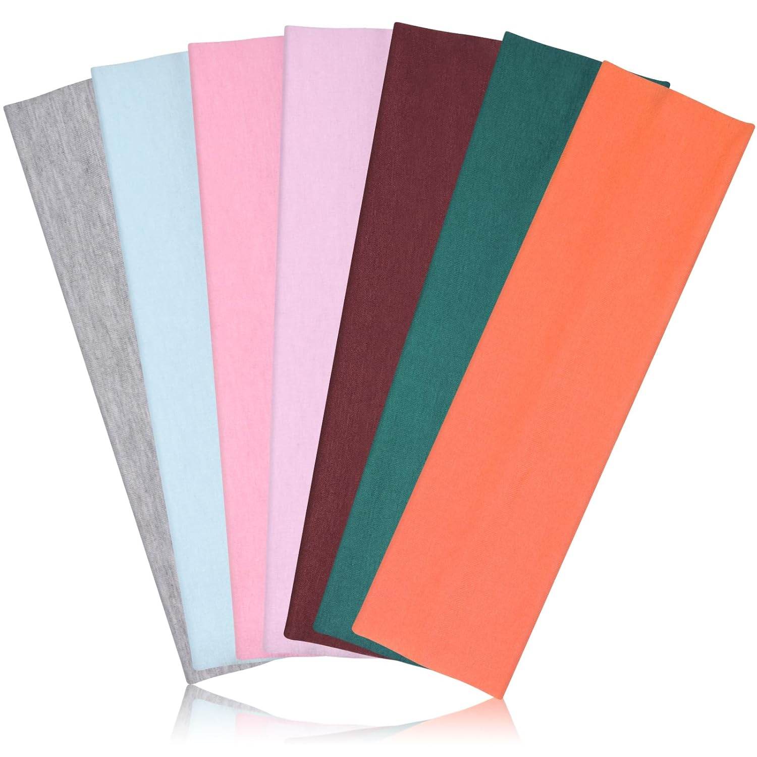 Headbands for Women Non Slip - 7PCS Fashion Sports Hair Bands for Women's Hair, Soft Cotton Cloth Stretchy Headbands for Women for Workout Yoga Running - zenfulharmony.com