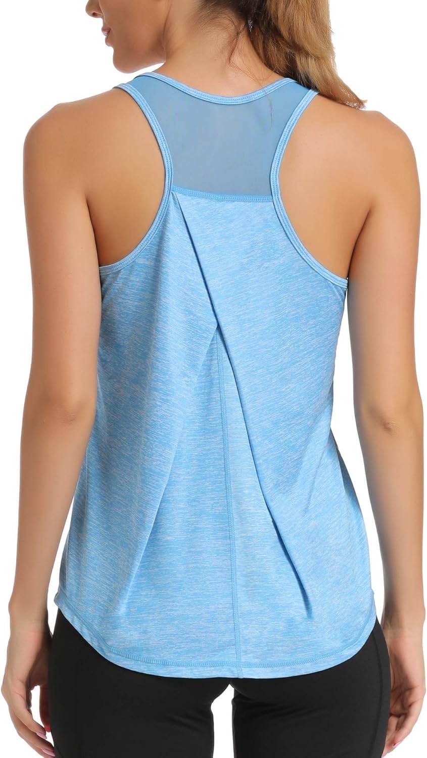 Aeuui Womens Workout Tops for Women Racerback Tank Tops Mesh Yoga Shirts Athletic Running Tank Tops Sleeveless Gym Clothes - zenfulharmony.com