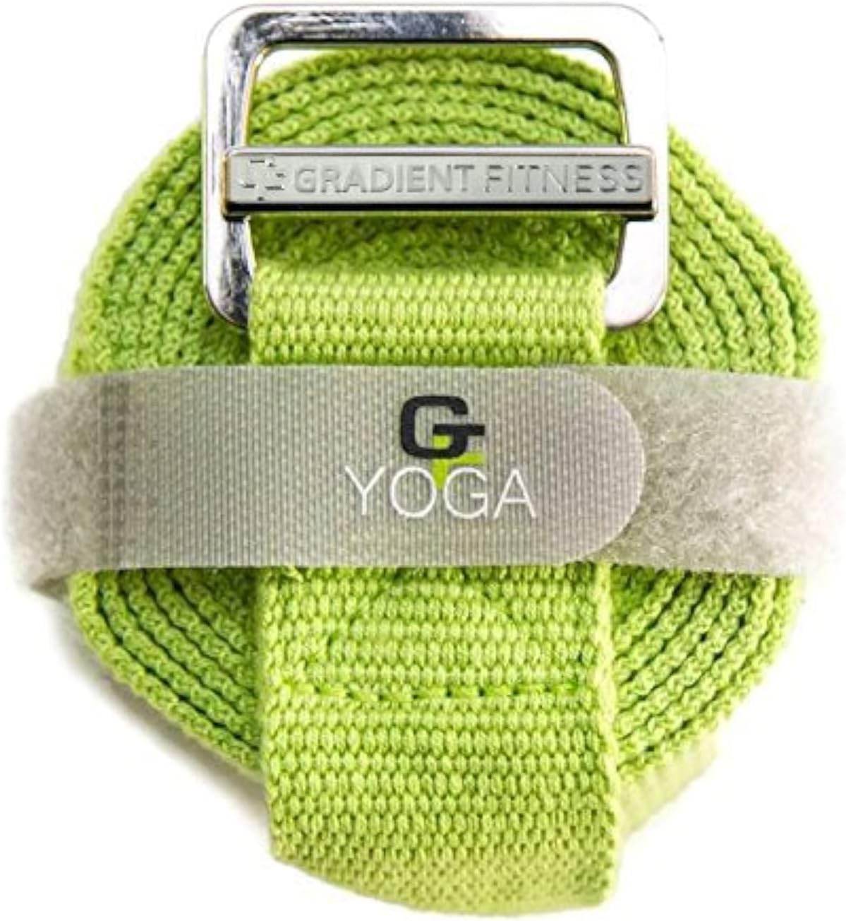 Gradient Fitness Yoga Strap, Friction-Less Easy-Feed Buckle, Super Soft Cotton/Polyester Blend Webbing, Free eGuide. (8 Feet) - zenfulharmony.com