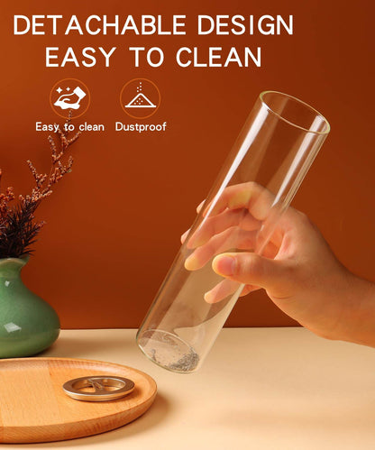 Incense Holder for Sticks [Anti-Ash Flying], Modern Insence-Stick Burner Holder with Removable Glass Ash Catcher, for Home Decor Yoga Meditation - zenfulharmony.com
