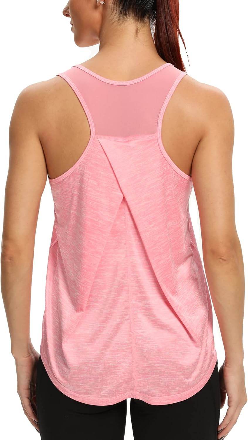 Aeuui Womens Workout Tops for Women Racerback Tank Tops Mesh Yoga Shirts Athletic Running Tank Tops Sleeveless Gym Clothes - zenfulharmony.com
