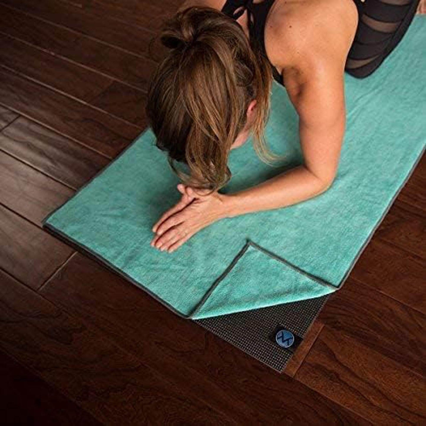Youphoria Yoga Microfiber Towel Non-Slip Yoga Mat Towel - Hot Yoga Towel for Sweat & Grip... (Mint Towel/Gray Stitching) - zenfulharmony.com