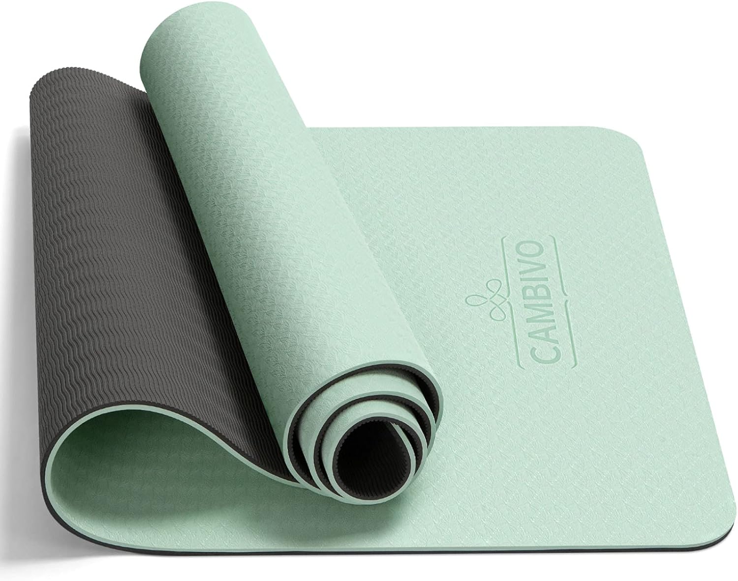 CAMBIVO Yoga Mat for Women Men Kids, 1/3 & 1/4 & 2/5 Inch Extra Thick Yoga Mat Non Slip, 72" x 24" TPE Yoga Mats, Workout Mat with Carrying Strap for Yoga, Pilates and Floor Exercises - zenfulharmony.com