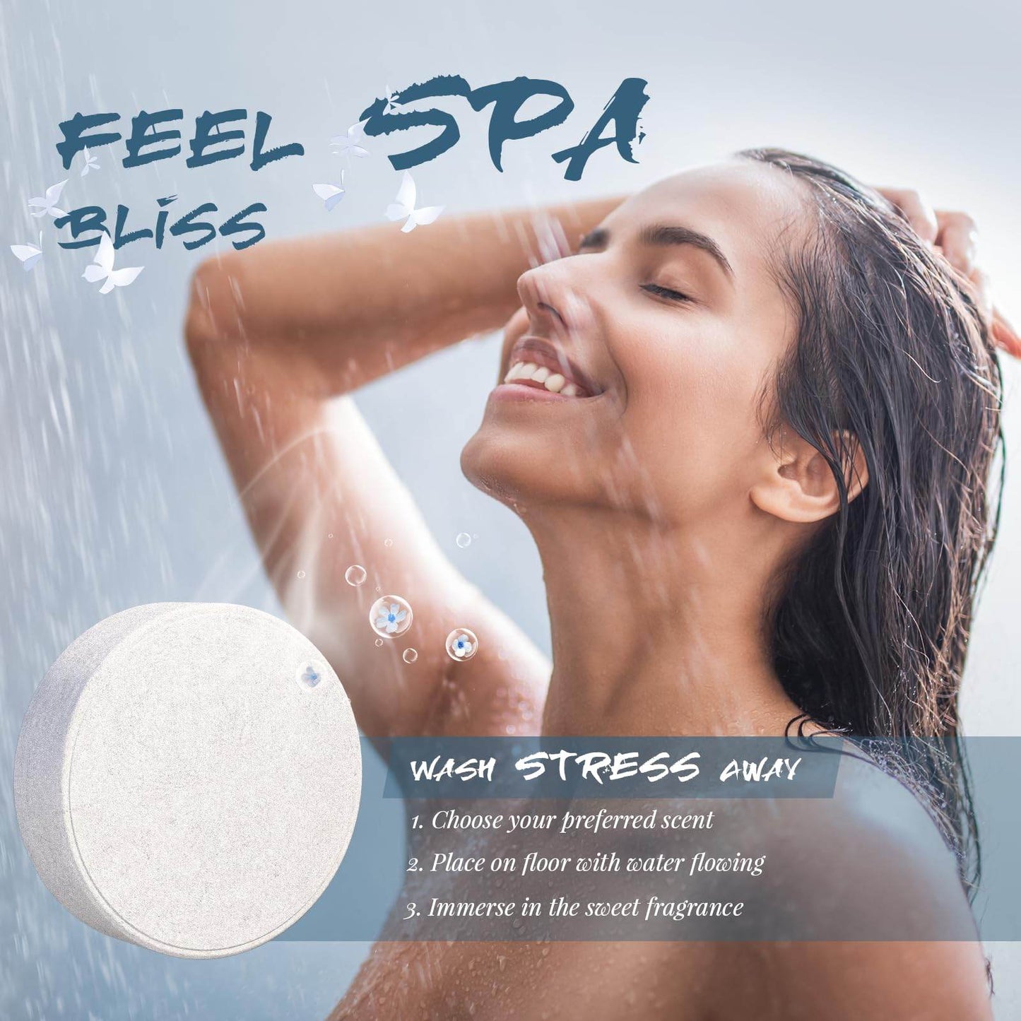 Shower Steamers Aromatherapy - Christmas Gifts for Women, 8 Pack Pure Essential Oil Shower Bombs for Home Spa, Stress Relief, Body&Soul Relaxing Bath Bombs, Stocking Stuffer for Girls, Pink - zenfulharmony.com