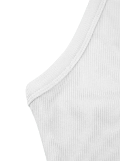 iGENJUN Workout Tops for Women Racerback Tank Tops Yoga Gym Ribbed Sleeveless Shirts Clothes,M,White - zenfulharmony.com