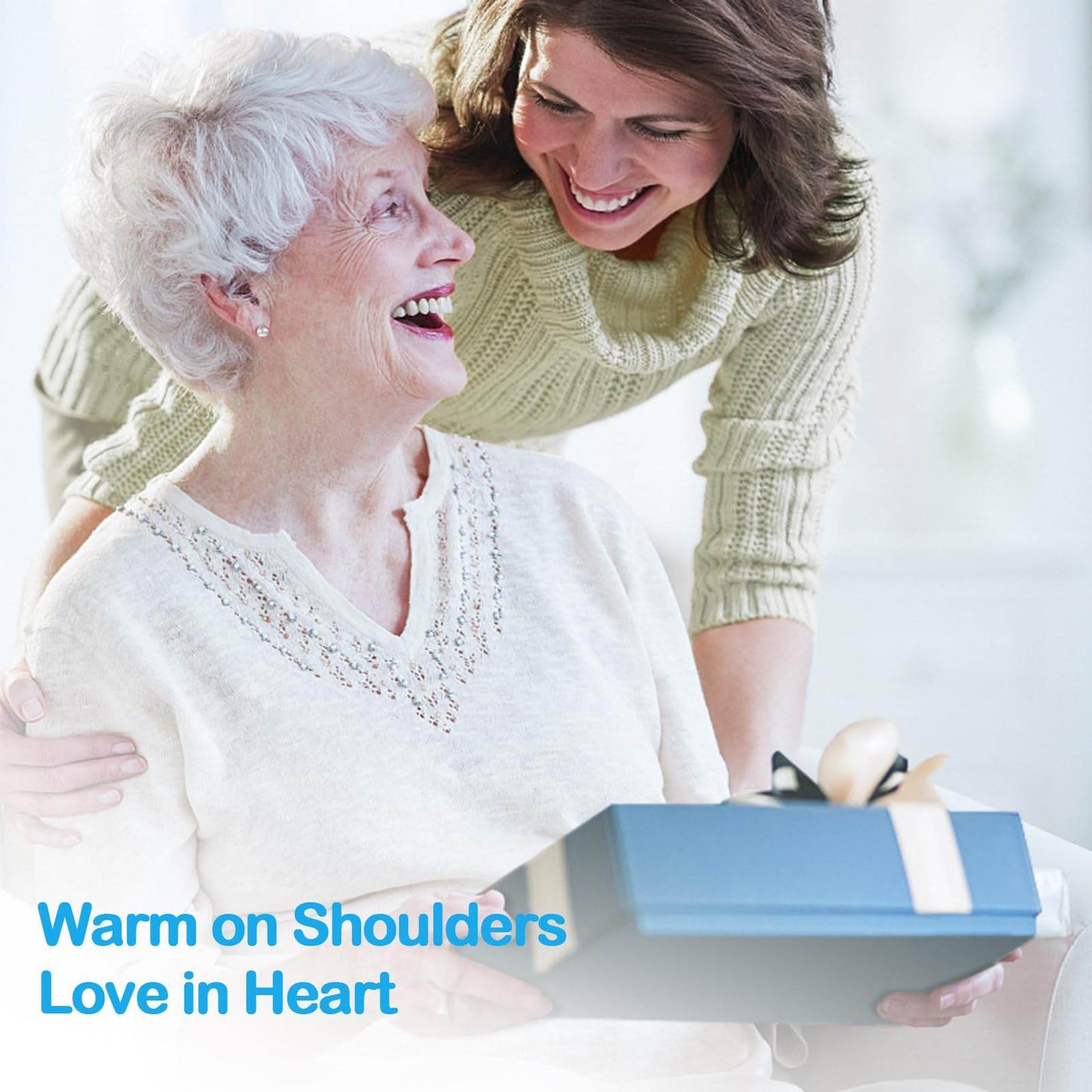 Heating Pad for Neck and Shoulders, NIUONSIX Christmas Gifts for Women Mom Wife Men Dad, Weighted Electric Heating Pad for Back Pain Relief 6 Heat Settings 4 Timers Auto Off, Blue - zenfulharmony.com