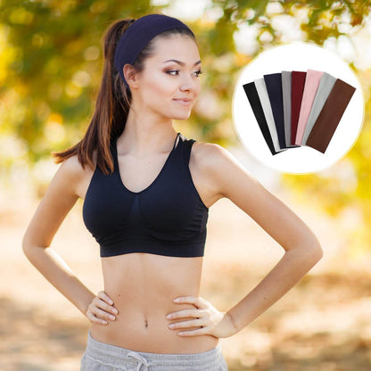 Fishinsea 8 Pack Sport Headbands for Women, Elastic Soft Fabric Non-Slip Hair Bands Hair Warp for Daily Workout Yoga Running Sports - zenfulharmony.com