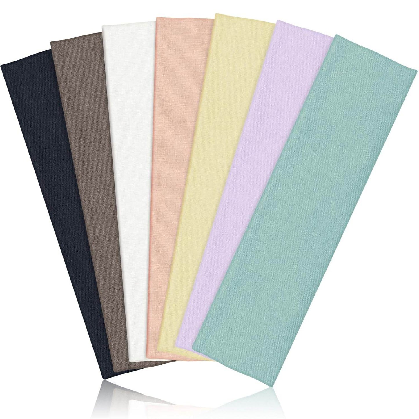 Headbands for Women Non Slip - 7PCS Fashion Sports Hair Bands for Women's Hair, Soft Cotton Cloth Stretchy Headbands for Women for Workout Yoga Running - zenfulharmony.com